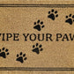 Doormat 60cm x 40cm - 'Wipe Your Paws'