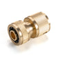 3 Way Male Snap-On Connector Brass with Valves and 3 x Brass Female Hose Connectors