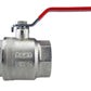 2” BSP Brass Nickel-Plated Lever Valve with Brass Spring Check Valve