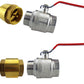 1.5” BSP Brass Nickel-Plated Lever Valve with Brass Spring Check Valve