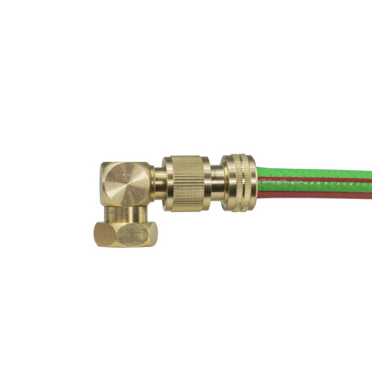 Brass 90 Degree Bend Quick Connector - 3/4" BSPF with Female Hose Connector Kit