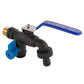Garden Double Blue/Black Lever Tap + Geka Type Claw Outlet