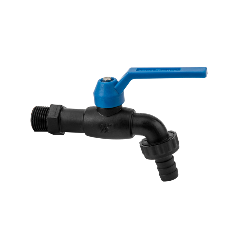 32mm MDPE Wall Flange with Nylon Tap Barb/Quick Connect and PTFE Tape
