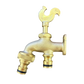 Brass Bib Tap Quick Connect and Hose Connector, Rooster Design