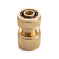 3 Way Male Snap-On Connector Brass with Valves and 3 x Brass Female Hose Connectors