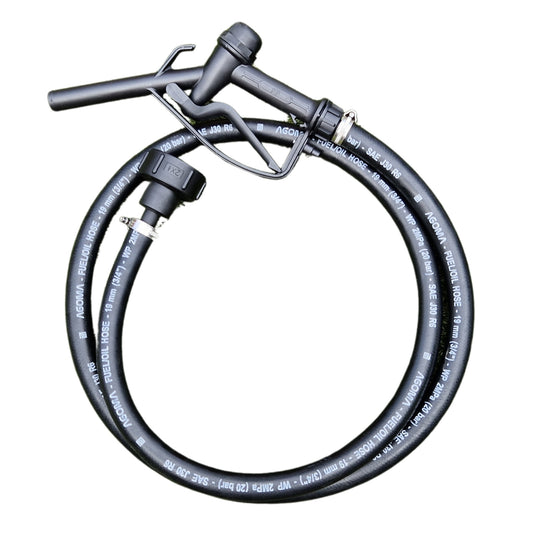 X00240NAM7 x14,  Fuel Gun & 2M Rubber Hose Set with IBC Tank Adaptor | 25mm Nozzle 19mm ID Hose SAE J30R6 Certified