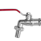 Garden Lever Tap - ½” BSPM Inlet - ½” Barb Hose - Zinc Nickle Plated