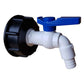 IBC 2” S60X6 Cap with White Blue Plastic Tap