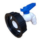 IBC 2” S60X6 Cap with White Blue Plastic Tap