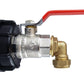 IBC 2” S60X6 Cap with Lever Valve and Brass Compression Elbow ½” BSP – 15mm