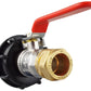 IBC 2” S60X6 Cap with Lever Valve and Brass Compression Straight ¾” BSP – 22mm