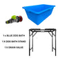 Blue Dog Bath with Drain Valve (Lime) and Stand