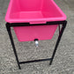 Pink Dog Bath with Drain Valve (WL) and Stand