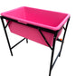 Pink Dog Bath with Drain Valve (Black) and Stand
