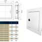 Access Panel Door Metal With Lock, White 400mm x 400mm