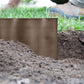 Wavy Plastic Garden Lawn Edging, H=15CM, L=9M, Brown