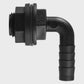 Tank Connector 90 Degree with Washer & Nut 1/2"BSPM - 1/2" Barb