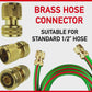 Hose Connector Snap-On Female Brass 1/2” Hose