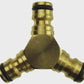 3 Way Male Snap-On Connector Brass