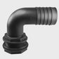 Tank Connector 90 Degree with Washer & Nut 2"BSPM - 2" Barb
