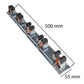 Wall Mount Tool Holder Rail - Roller Grip Design (5 Handles)