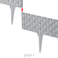 Lawn Edging, Plastic Palisade Rattan Effect, 2.4m, Gray