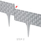 Lawn Edging, Plastic Palisade Rattan Effect, 2.4m, Black