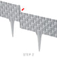 Lawn Edging, Plastic Palisade Rattan Effect, 2.4m, Gray