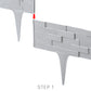 Lawn Edging, Plastic Palisade Slate Effect, 2.38m, Gray