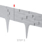 Lawn Edging, Plastic Palisade Slate Effect, 2.38m, Black
