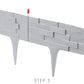 Lawn Edging, Plastic Palisade Slate Effect, 2.38m, Brown
