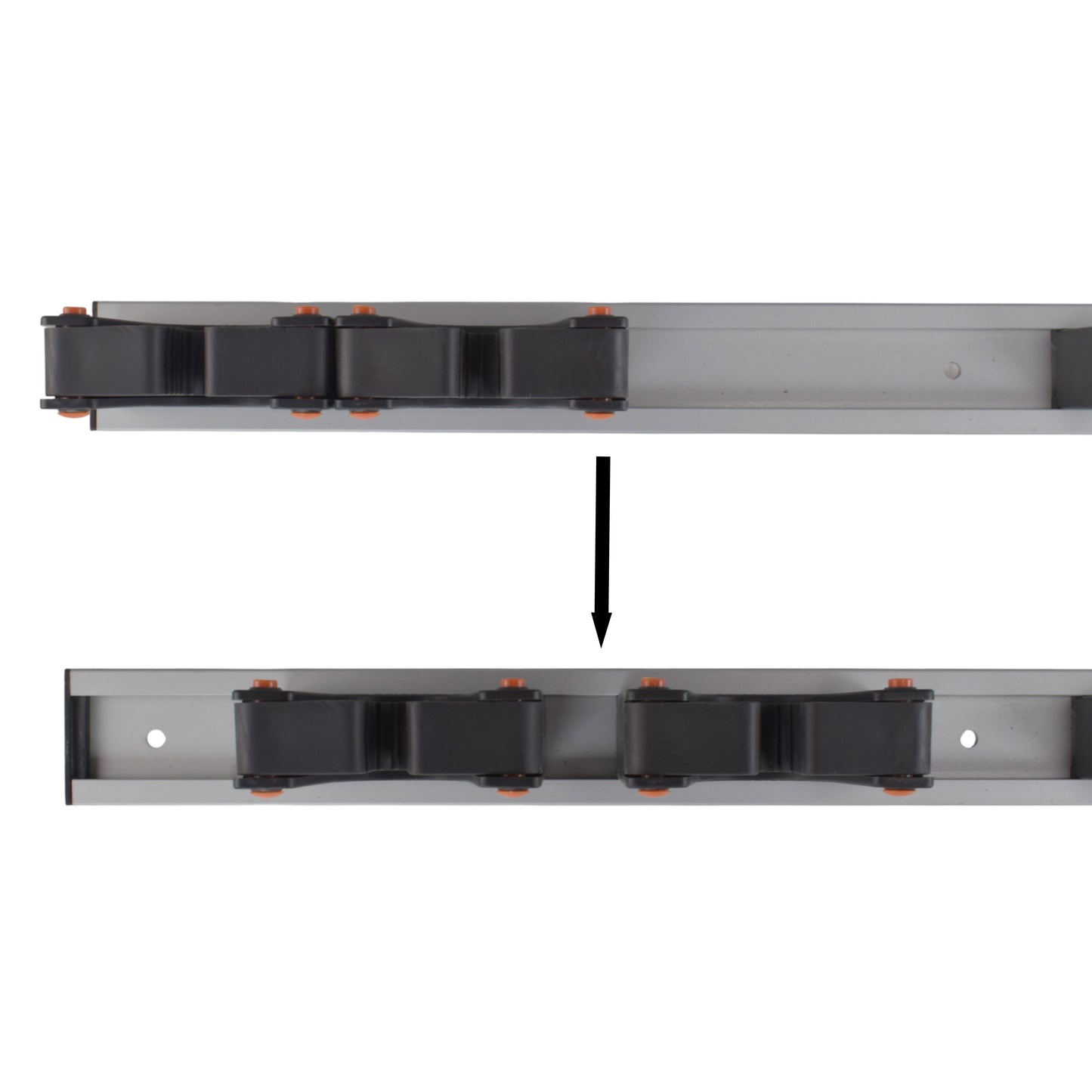 Wall Mount Tool Holder Rail – Gripper Design (3 Handles)