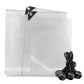 Clear M-Grade Tarpaulin with 10 x 4" Bungee Balls (Black)