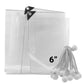 Clear M-Grade Tarpaulin with 20 x 6" Bungee Balls (White)