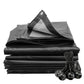 Black/Silver L-Grade Tarpaulin with 10 x 6" Bungee Balls (Black)