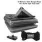 Silver XL-Grade Tarpaulin with 10m of 6mm Bungee Rope and 10 x Screw Type Tarp Clips
