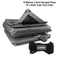 Silver XL-Grade Tarpaulin with 10m of 6mm Bungee Rope and 10 x Slide Type Tarp Clips