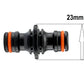 Two Way Connector Male 23mm Black