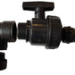 IBC 2” S60X6 Cap with Large Plastic Valve, 2” BSP Elbow and 50mm Barb Straight