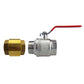 1/2” BSP Brass Nickel-Plated Lever Valve with Brass Spring Check Valve