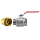 1/2” BSP Brass Nickel-Plated Lever Valve with Brass Spring Check Valve