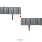 Lawn Edging, Plastic Palisade Wood Effect, 2.32m, Black