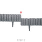 Lawn Edging, Plastic Palisade Wood Effect, 2.32m, Black