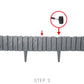 Lawn Edging, Plastic Palisade Wood Effect, 2.32m, Black