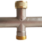 Three Way Tap Splitter Brass 3/4" BSP
