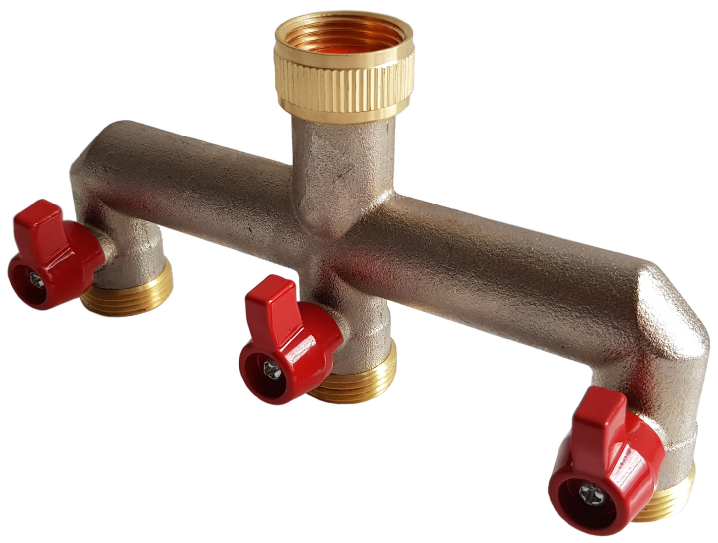 Three Way Tap Splitter Brass 3/4" BSP