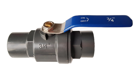 PP 3/4" BSPF Stopcock with Stainless Steel Ball Valve and Handle