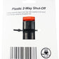 Double Tap Connector with Valves & Threaded Outlets Black/Orange