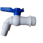 3/4" BSPM Plastic Tap White/Blue