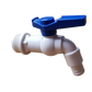3/4" BSPM Plastic Tap White/Blue